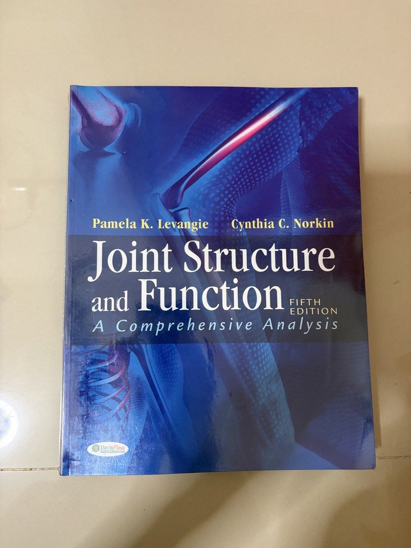 Joint Structure and Function: A Comprehensive Analysis (Norkin, 5th Edition) (Category: Textbooks) located in Mandaluyong City. Submitted by mattpal07 (Listing ID 1446251165, Image 1). Description: DETAILS: - Title: Joint Structure and Function: A Comprehensive Analysis, 5th Edition - Authors: Pamela K. Levangie and Cynthia C. Norkin - Original Price: ₱5250 - Excellent condition (almost new) MODE OF PAYMENT: E-wallet (GCash/ Maya) or Online Bank 