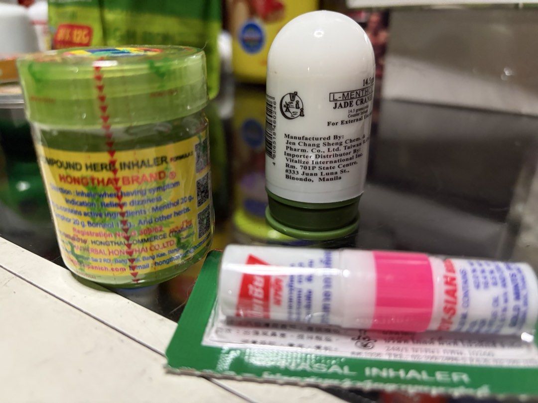 Kinoki Foot Patch, Tiger Balm, V-Rub, Inhalers & More (Category: Body Care) located in Muntinlupa City. Submitted by violet1966 (Listing ID 1446202317, Image 2). Description: - Kinoki Detoxifier/Energizer Foot Patch (10 pads)-100 - Tiger Balm White (10g) - V-Rub (20g)-100 - Barley Rub-100 - Skinhelp Antiseptic Cream (10g)-150 - Hong Thai Herbal Inhaler-150 - Menthol Jade Inhaler Big-150 - Poysian 2way inhaler-100 - Creations Rub-150 Perfect for r