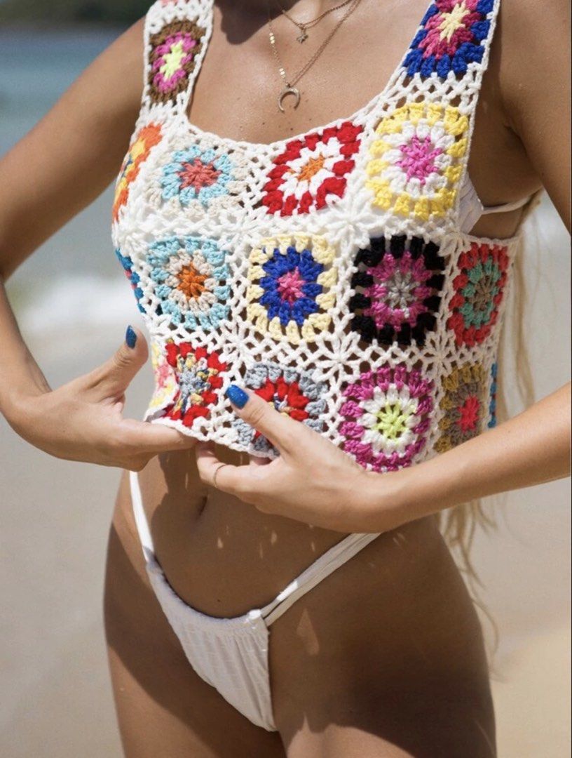 Knitted floral patter bikini coverup (Category: Others Tops) located in Bacoor. Submitted by shacldrn (Listing ID 1446197685, Image 1). Description: .