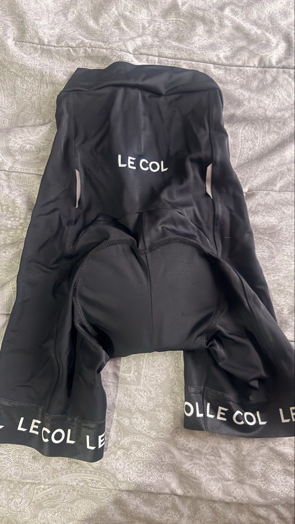 LE COL Black Cycling Bib Shorts (Category: Activewear) located in Pasig City. Submitted by mphg37 (Listing ID 1446163946, Image 1). Description: - Black LE COL cycling bib shorts - Features LE COL logo on straps and leg grippers - Padded for enhanced comfort on long rides - Suitable for all cyclists.