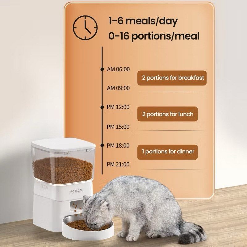Rojeco Automatic Cat Feeder Button Version 2L Auto Timed Cat Feeder (Category: Homes & Other Pet Accessories) located in San Pablo. Submitted by dans__preloved (Listing ID 1446319613, Image 3). Description: Rojeco Automatic feeder for cats or dogs Can be connected to the Rojeco App so you can control the amount and schedule We have 3, bought for 1300+ each selling for 950 each .