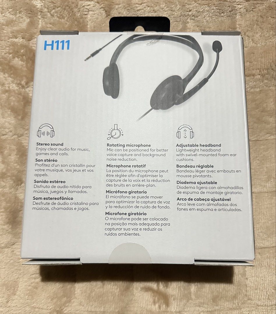 Logitech H111 Stereo Headset with Microphone (Category: Headphones & Headsets) located in Mandaluyong City. Submitted by brightbird-5701 (Listing ID 1446277078, Image 2). Description: - Logitech H111 Stereo Headset - Built-in microphone for clear calls - Easy 3.5mm plug connection - Ideal for online meetings and everyday use - Simple and reliable design - Not used. .