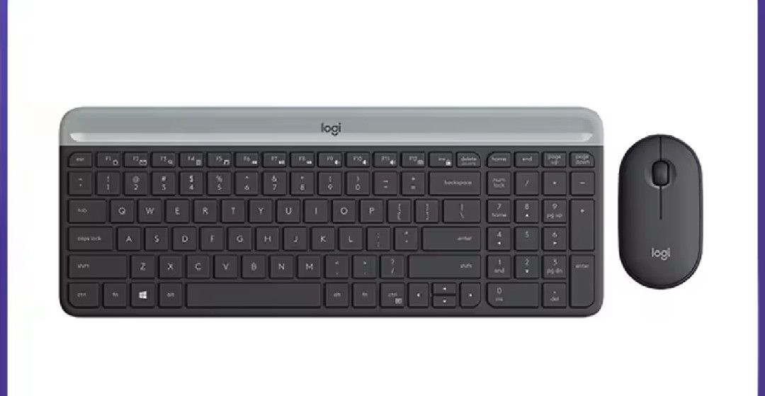 Logitech MK470 Slim Combo Keyboard and Mouse (Category: Computer Keyboard) located in Caloocan City. Submitted by _preloved_bb (Listing ID 1446209494, Image 3). Description: - Logitech MK470 Slim Combo - Wireless keyboard and mouse set - Compact and slim design - Ideal for home or office use - Tested and works well - Sold as a complete set.
