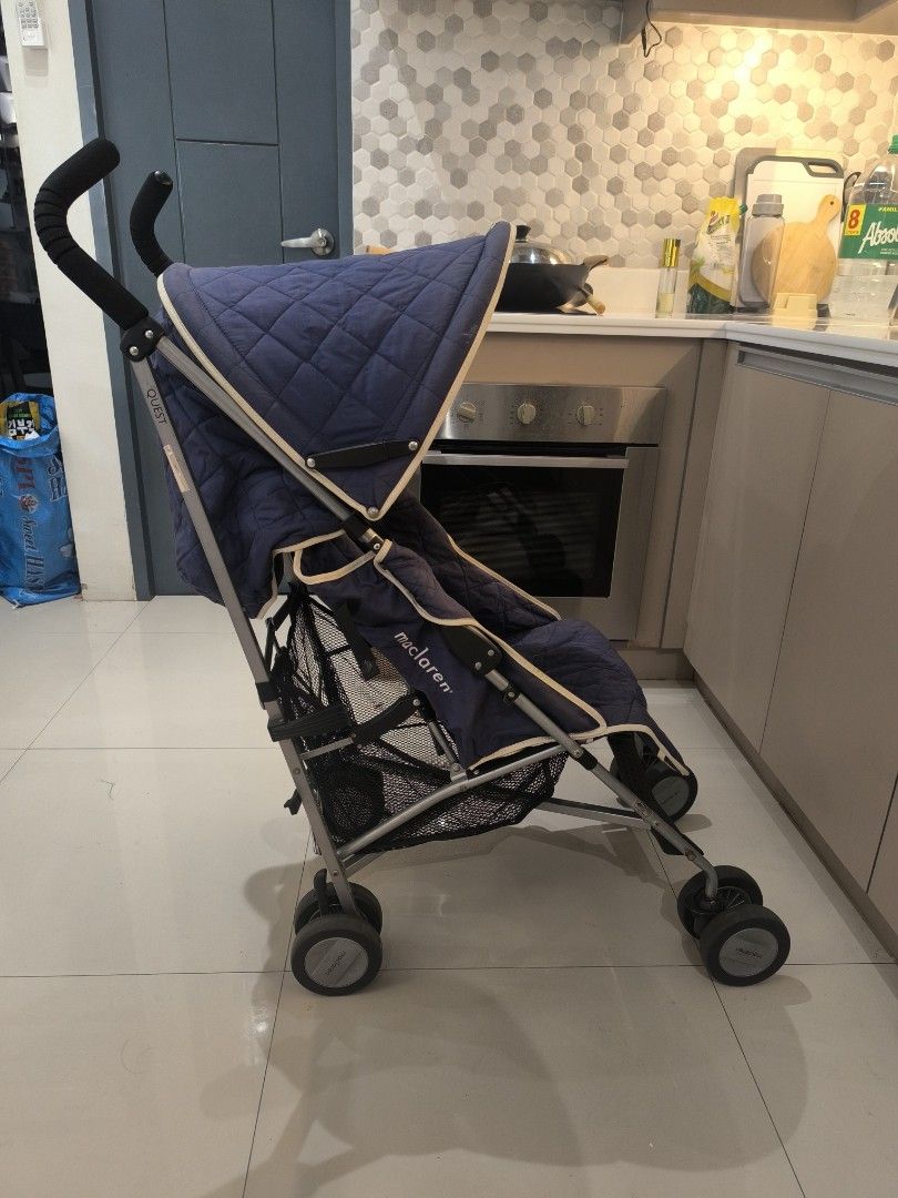 Maclaren Quest Stroller - Blue (Category: Strollers) located in Caloocan City. Submitted by silentdeer.956993 (Listing ID 1446336445, Image 2). Description: Maclaren x Kate Spade New York "Quest" Stroller (Special Edition) ​Price: ₱4,500 Original Price: ₱20,000php and above Condition: Pre-loved, good working condition (see actual photos) ​Product Details: ​Brand/Collab: Maclaren x Kate Spade New York ​Model: Quest / Happy Trails Edition ​ ​Featur