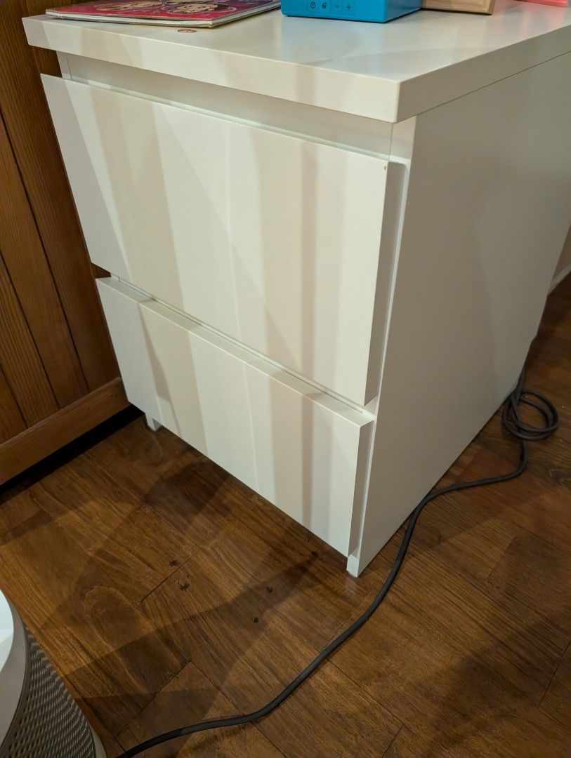 Malm Side Tables set of 2 (Category: Other Home Furniture) located in Manila. Submitted by usedfurnituremnl (Listing ID 1446301525, Image 1). Description: barely used (6 mos) set of two while Malm Ikea side tables. price is for both.