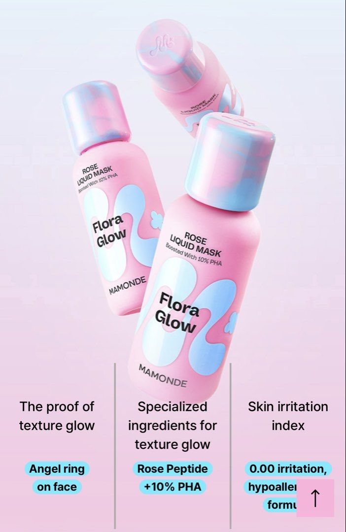 Mamonde Flora Glow Rose Liquid Mask 10% PHA (Category: Face Care) located in Antipolo. Submitted by luviestyles (Listing ID 1446274357, Image 2). Description: Ang dami kong binili nung inindorse ni Winter 😆 Expiration: 20270909 Regular price P900+ Selling for P400.