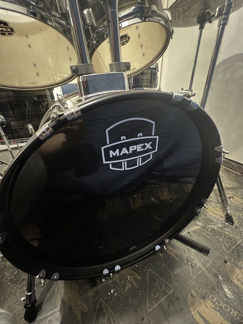 Mapex Drum Set with Cymbals (Category: Musical Instruments) located in Quezon City. Submitted by zairiusd (Listing ID 1446248411, Image 1). Description: FOR SALE‼️ 30k PESOS ONLY BOUGHT 50k IN MALL MAPEX DRUM SET ALL IN PACKAGE ARBOREA MUTE CYMBALS LIKE BRADNEW CONDITION WITH RECEIPT MAY EXTRA CYMBALS PA FROM BUNDLED WITH DRUMSTICKS UNLI CHECK SA BAHAY RFS: DI MASYADO NAGAGAMIT/DECLUTTERING LOCATION QC BATASAN/COMMONWEALTH - Full drum kit from Ma