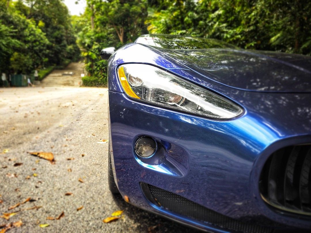 Maserati GranTurismo 4.2 (A) (Category: Used Cars) located in Singapore. Submitted by lsr792000 (Listing ID 1446187586, Image 3). Description: Beautiful blue Maserati GranTurismo 4.2 coupe. Year 2008 car. Stock car. No modification. No loan ie. fully paid up by me. Great for short drive to experience the power of V8 engine sound! Sleek design, very eye-catching. Italian flag badge on the side. Low mileage, well-maintained. Major repairs done up a