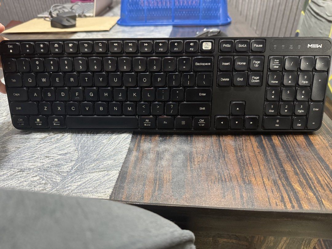 MIIIW Wireless Keyboard and Mouse Combo (Category: Computer Keyboard) located in Caloocan City. Submitted by rayleighscloset (Listing ID 1446344774, Image 2). Description: - MIIIW Wireless Keyboard and Mouse Set - Color: Black - Keyboard: Full-sized with dedicated numeric keypad - Mouse: Wireless, ergonomic design - Power: AA batteries - Ideal for home or office desk setups - Plug-and-play convenience via USB.