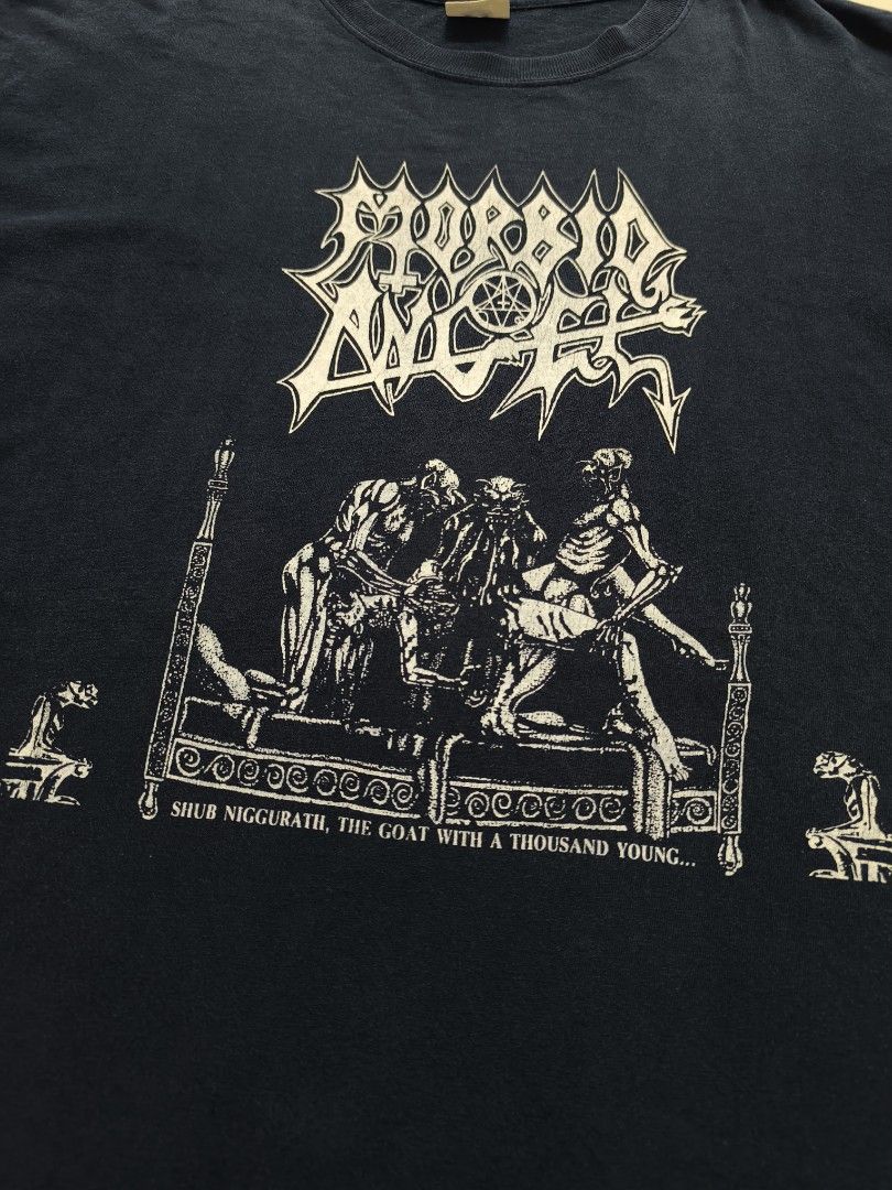 Morbid Angel (Category: Tshirts & Polo Shirts) located in Paka. Submitted by jual_beli_soul_my (Listing ID 1446278221, Image 3). Description: Pit 22.5 labuh 30.5 Condition 8/10 Detail rujuk gambar .