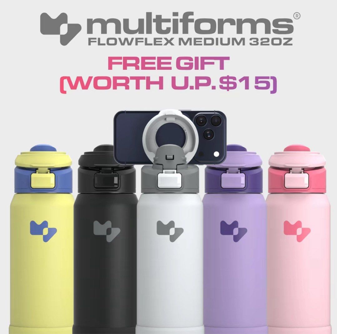 Multiforms Flowflex 32oz Water Bottle with MagSafe Cap494083026537031680