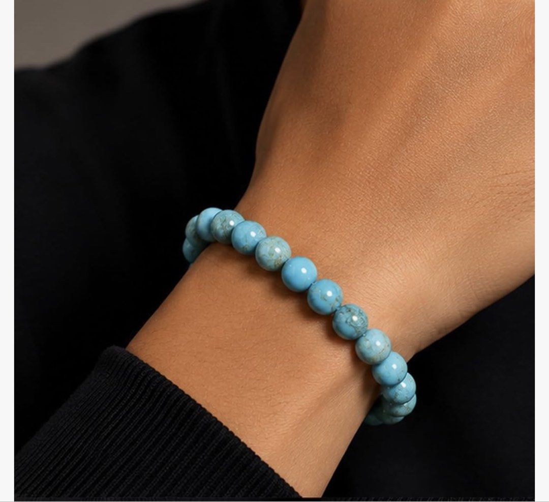 Natural turquoise beaded bracelet 8-9mm (Category: Other Accessories) located in Kalibo. Submitted by sunnysidegold (Listing ID 1446273227, Image 2). Description: .