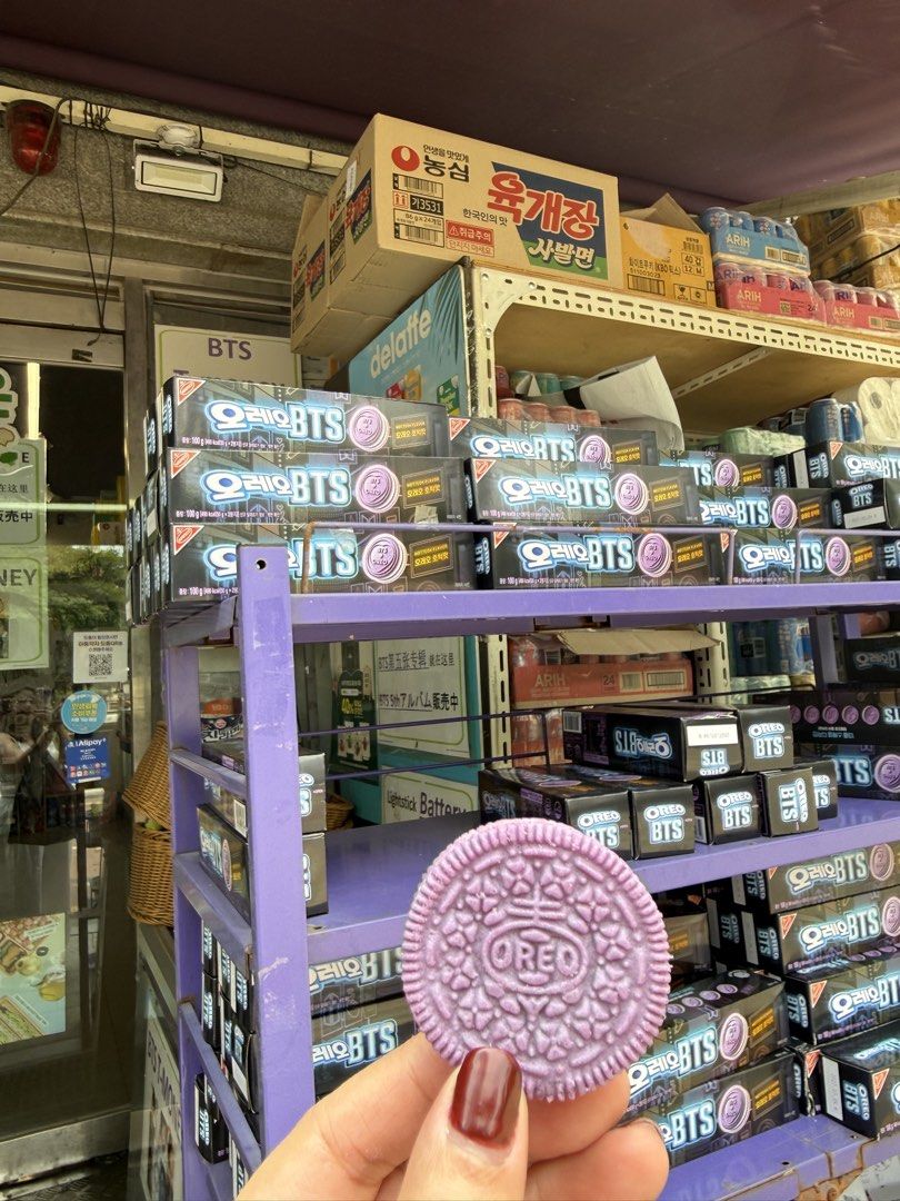Oreo BTS Special Edition Purple Cookies (Category: Other Food & Drinks) located in Pasig City. Submitted by chellim (Listing ID 1446236367, Image 2). Description: - Limited Edition BTS x Oreo Cookies - Special Purple Color (Hotteok Flavor) - Features BTS ARMY Branding - Perfect for BTS Fans & Collectors - 100 grams - 3 Available Stocks - Bought in Korea (Sobra lang sa personal na binili).