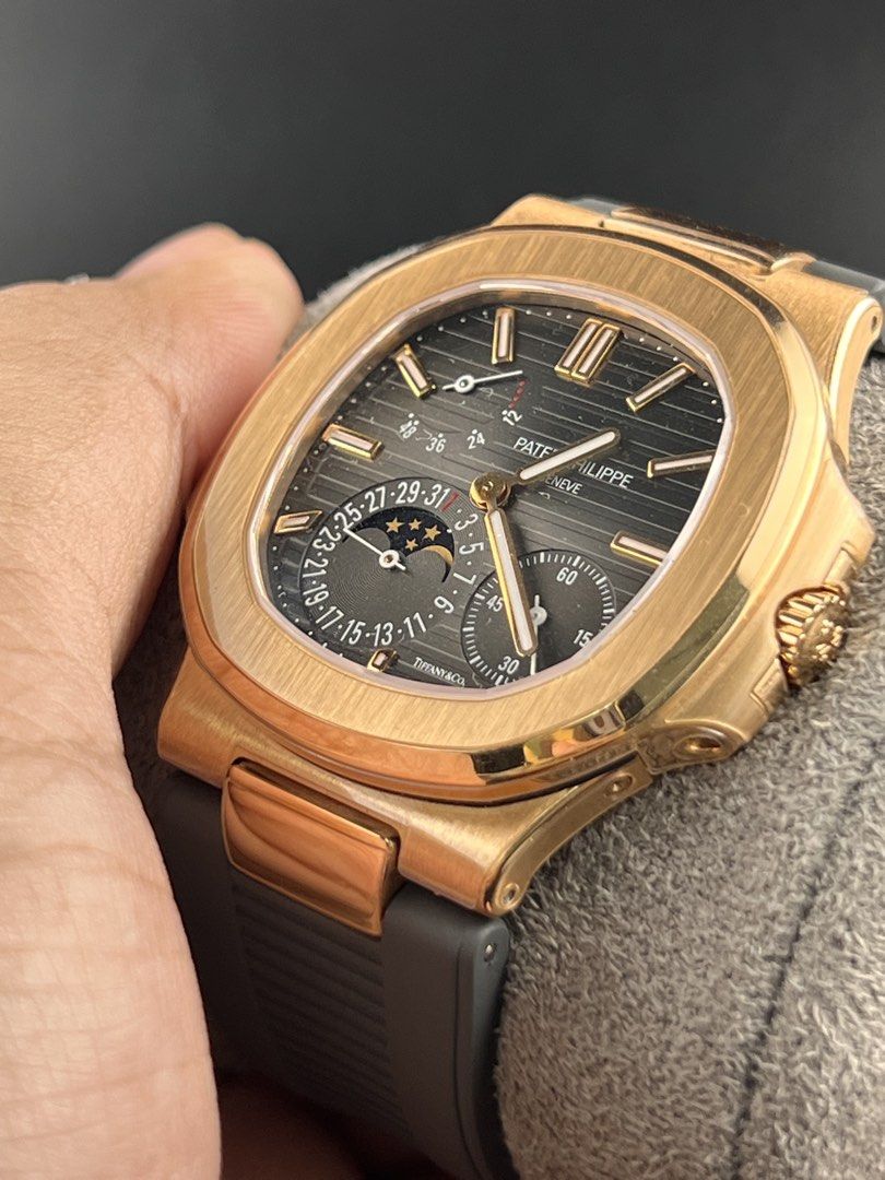 Patek Philippe 5712R Tiffany & co (Category: Luxury Watches) located in San Juan City. Submitted by wyflvr (Listing ID 1446247521, Image 3). Description: PATEK PHILIPPE NAUTILUS 5712R × TIFFANY & CO. A rare expression of elegance and horological excellence — the iconic Nautilus crafted in 18K Rose Gold, paired with a sophisticated leather strap and powered by the legendary Caliber 240 PS IRM C LU ultra-thin automatic movement. Featuring the signa