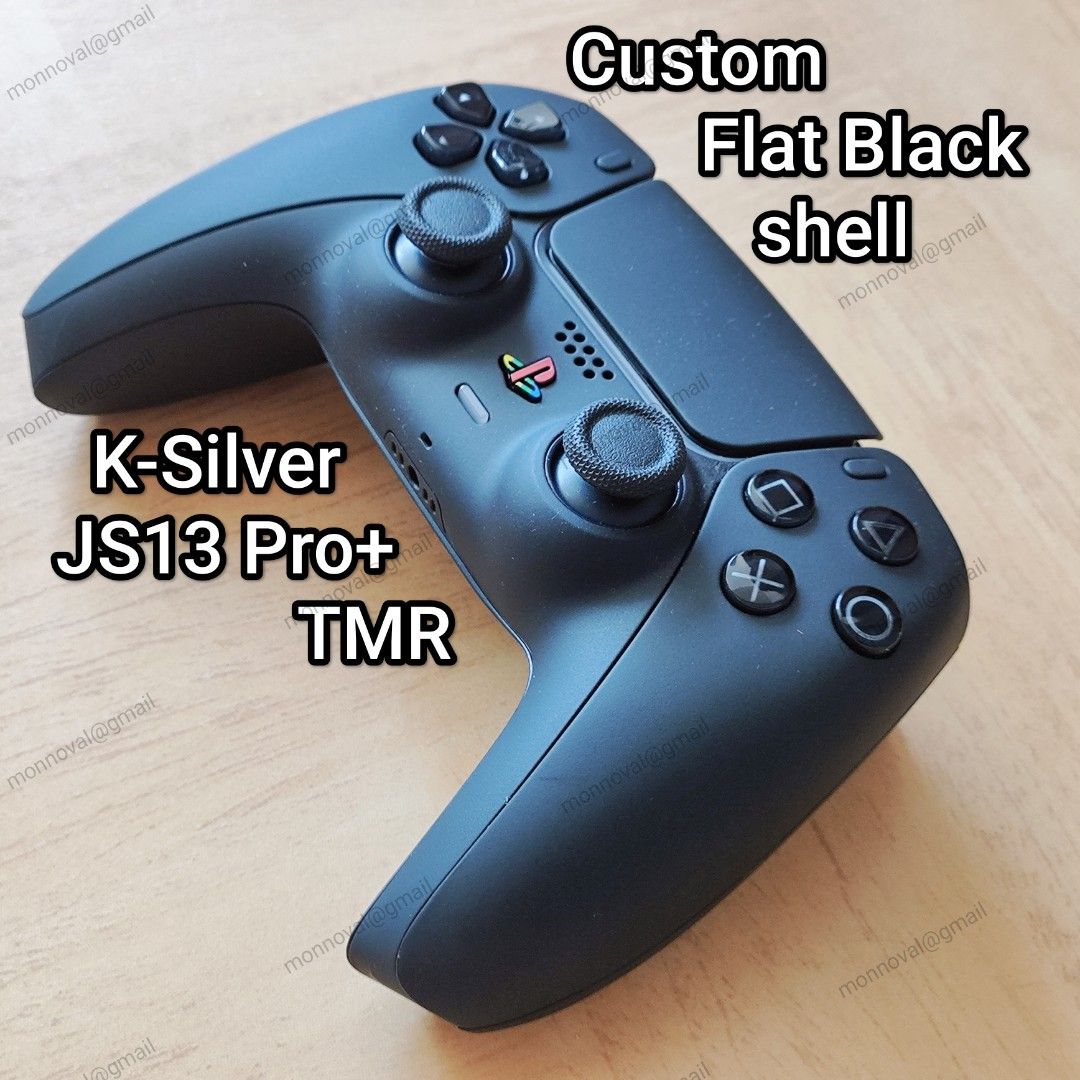 PS5 Controller TMR (Category: Controllers) located in Singapore. Submitted by monnoval (Listing ID 1446175921, Image 1). Description: No-more-drift PS5 controller with K-Silver JS13 Pro+ TMR! If the listing is still up, the controller is still available 🎮 - Custom Flat Black Shell - K-Silver JS13 Pro+ TMR - Add $10 for a new battery **Offers & Availability** Reasonable offers — lowballs ignored/blocked. Listing up = item available. Before messag