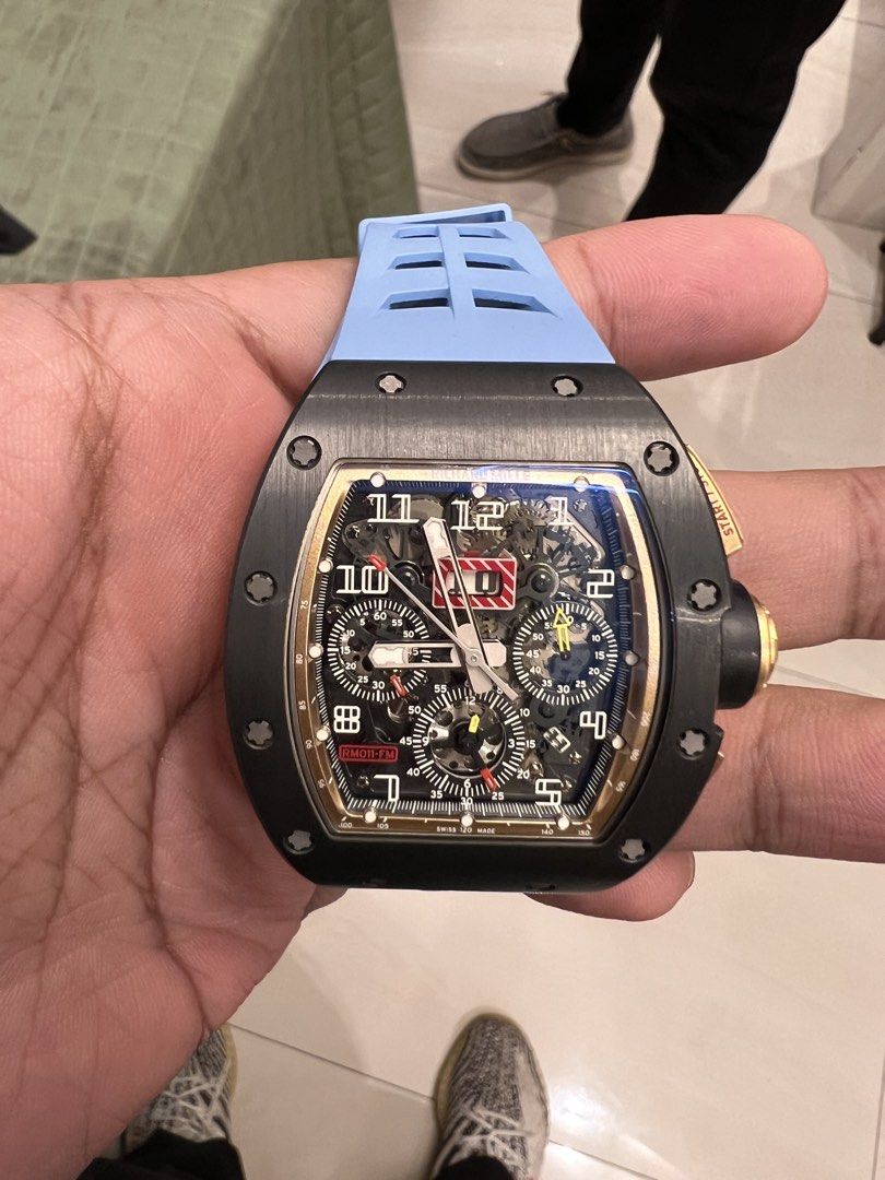 RICHARD MILLLE RM 11 (Category: Luxury Watches) located in San Juan City. Submitted by wyflvr (Listing ID 1446248740, Image 2). Description: RICHARD MILLE RM 011 DLC BOUTIQUE EDITION A masterpiece of advanced engineering and extreme horological innovation — the legendary Richard Mille RM 011 DLC Boutique Edition represents the perfect fusion of motorsport technology, precision, and exclusivity. Crafted with a DLC-coated titanium case, this timepi