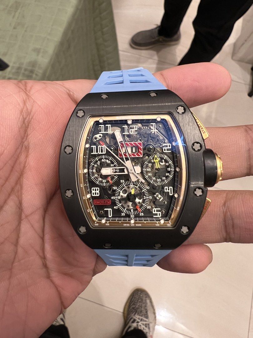 RICHARD MILLLE RM 11 (Category: Luxury Watches) located in San Juan City. Submitted by wyflvr (Listing ID 1446248740, Image 3). Description: RICHARD MILLE RM 011 DLC BOUTIQUE EDITION A masterpiece of advanced engineering and extreme horological innovation — the legendary Richard Mille RM 011 DLC Boutique Edition represents the perfect fusion of motorsport technology, precision, and exclusivity. Crafted with a DLC-coated titanium case, this timepi