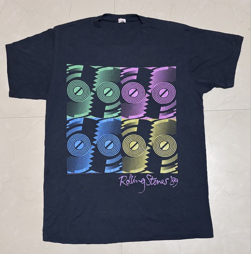Rolling Stones 80’s Shirt (Category: Activewear) located in Noveleta. Submitted by nep21 (Listing ID 1446170256, Image 1). Description: Rolling Stones Concert Tee 80’s (Rare) Single stitch all paper thin Very good condition,Crack print Selling for 5,000 pesos Cavite location Shipping J&T or Lalamove.