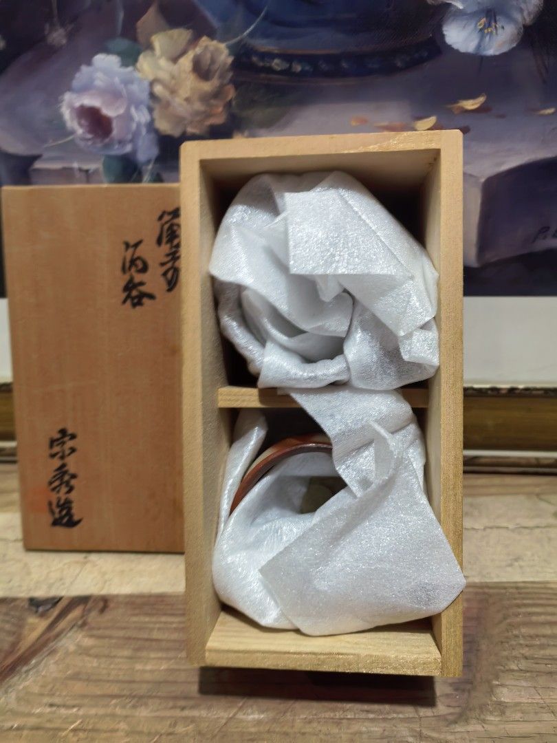 Sake Cups - Traditional Japanese Bizen Ware Sake cups (Category: Coffee & Tea Tableware) located in Cebu City. Submitted by dudes_villanueva (Listing ID 1446313131, Image 3). Description: Sake Cups - Traditional Japanese Bizen Ware Sake cups. Brand New 📌 The items feature a rustic, unglazed ceramic appearance with distinctive red and brown iron-glaze effects. 📌 The set includes a dedicated paulownia wood storage box (tomobako) for protection an