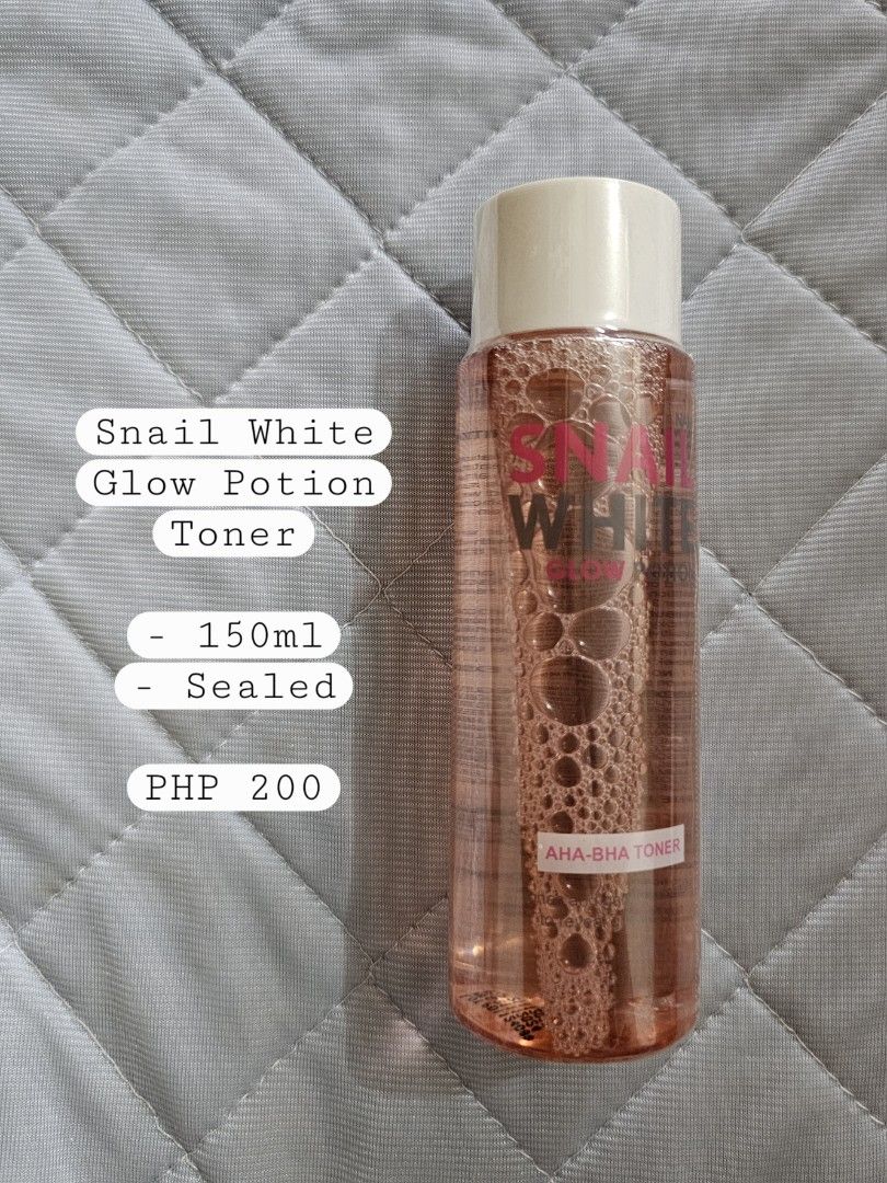 Snail White Glow Potion Toner (150ml) (Category: Face Care) located in Cavite. Submitted by koiescario (Listing ID 1446311113, Image 1). Description: .