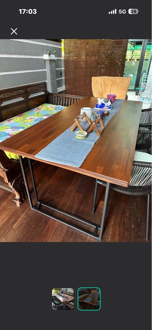 solid wood table (Category: Tables & Sets) located in Kuala Lumpur. Submitted by marvelsuper (Listing ID 1446248936, Image 1). Description: .