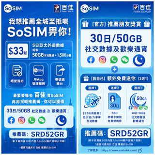 SoSIM Promo Code SRD52GR505964221505873920