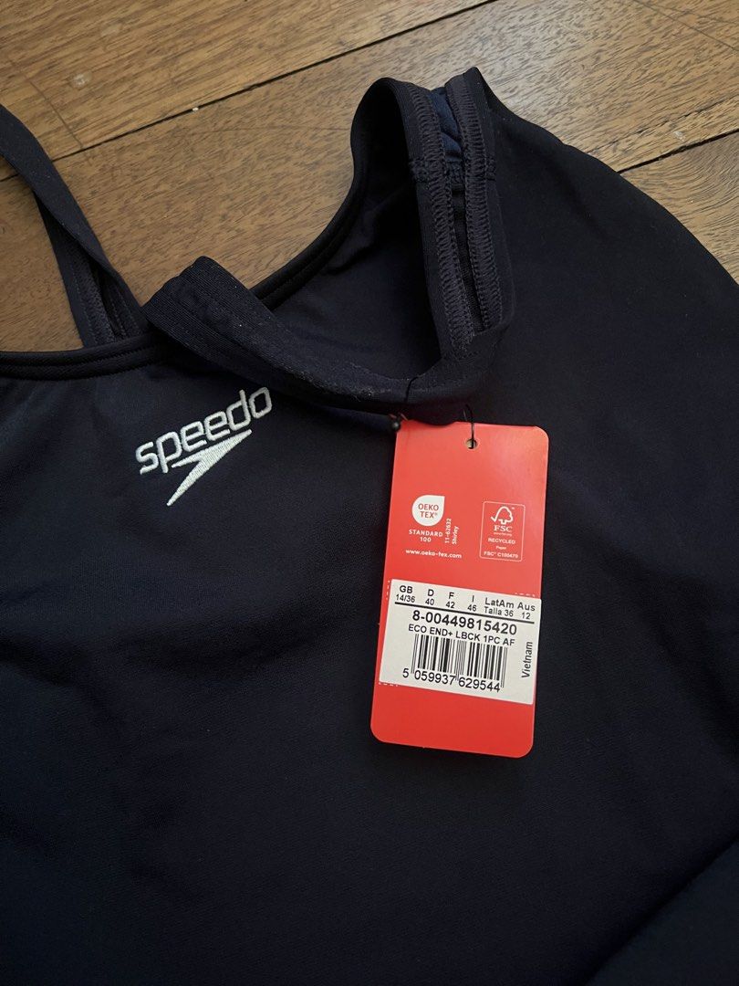 Speedo Endurance+ Black One-Piece Swimsuit (Category: Bikinis & Swimsuits) located in Manila. Submitted by jkbcjazieline (Listing ID 1446201598, Image 2). Description: - Speedo Endurance+ one-piece swimsuit - Color: Black - Size: AUS12 (medium to large frame) - Ideal for: Training or leisure swimming - Features: Comfortable fit - Condition: Brand new with original tags attached.