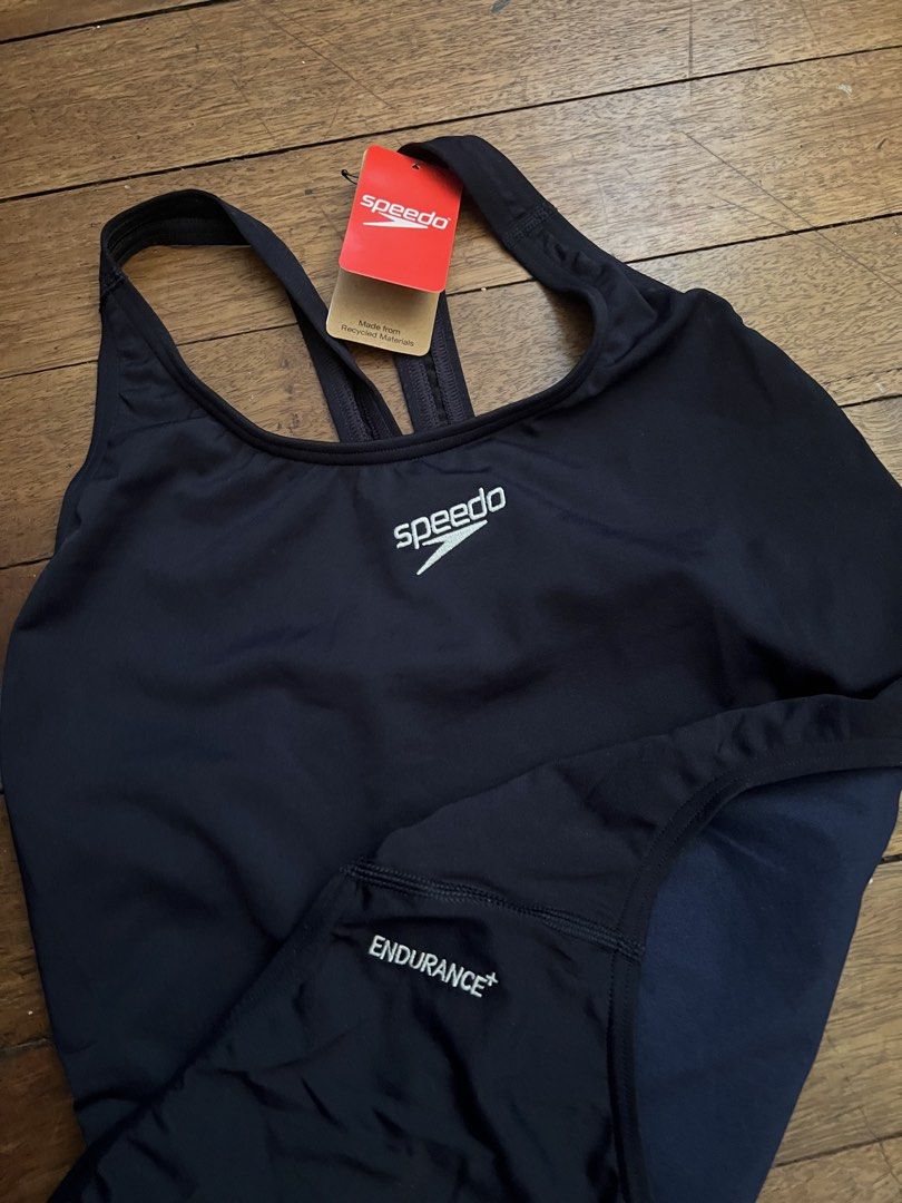 Speedo Endurance+ Black One-Piece Swimsuit (Category: Bikinis & Swimsuits) located in Manila. Submitted by jkbcjazieline (Listing ID 1446201598, Image 3). Description: - Speedo Endurance+ one-piece swimsuit - Color: Black - Size: AUS12 (medium to large frame) - Ideal for: Training or leisure swimming - Features: Comfortable fit - Condition: Brand new with original tags attached.