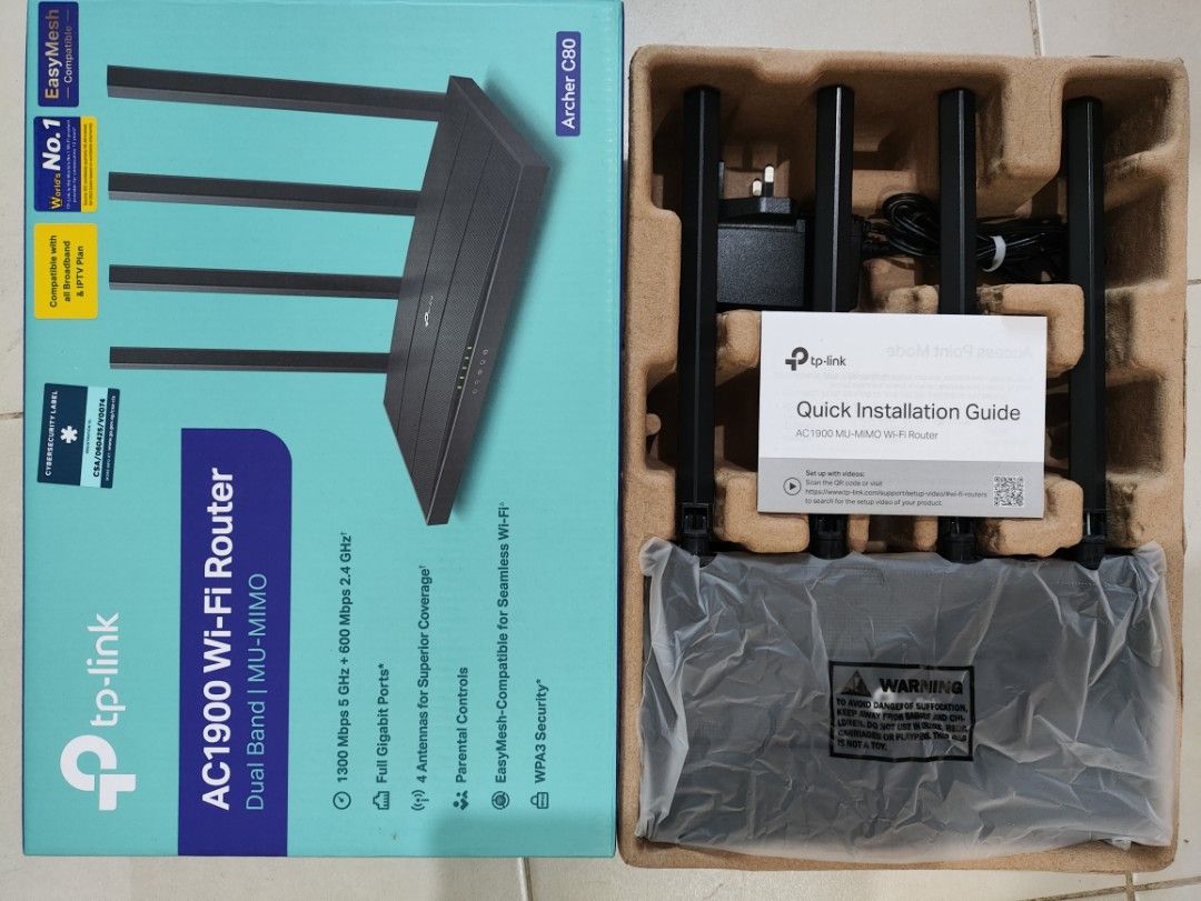 TP-Link AC1900 Wi-Fi Router Archer C80 MU-MIMO