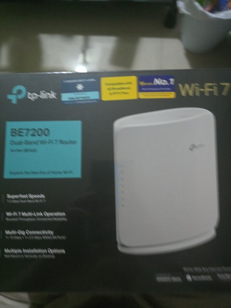 TP-Link Archer BE450 BE7200 Dual-Band Wi-Fi 7 Router