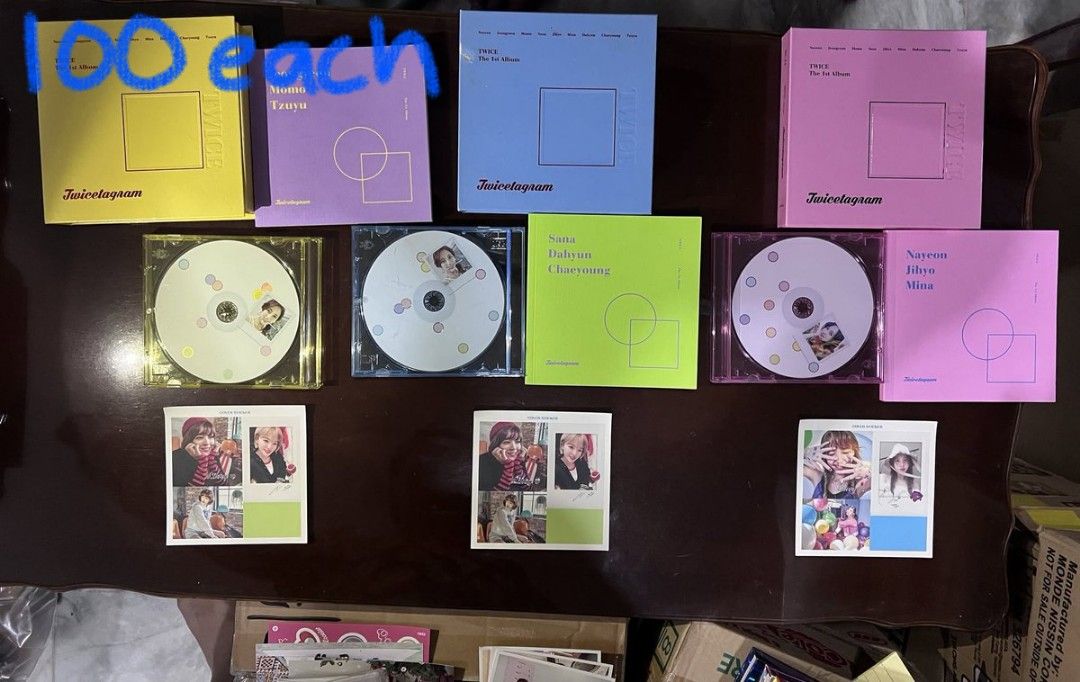 TWICE TWICEtagram Albums (Category: K-Wave Merchandise) located in Manila. Submitted by rieveriely (Listing ID 1446221653, Image 1). Description: - Price: P100 each - Complete inclusions - Album has foxing For further details, DM @gyubrikgeonist on X!.