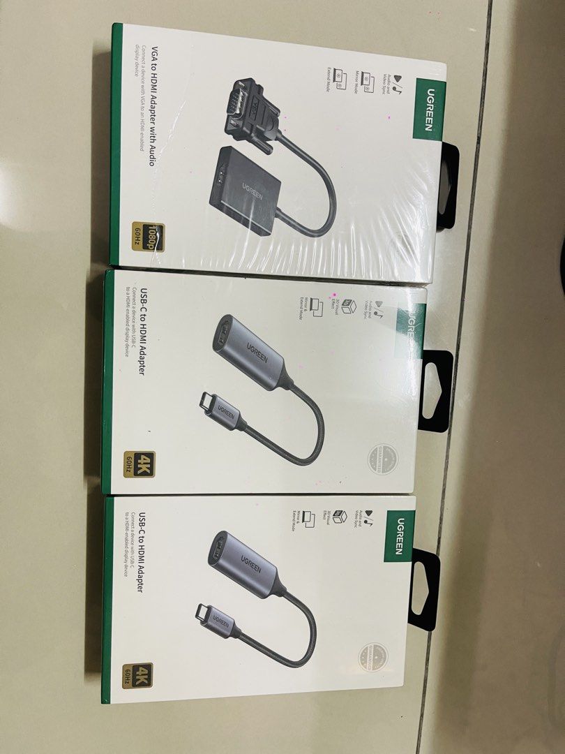 UGREEN VGA to HDMI Adapter with Audio & USB-C to HDMI Adapters