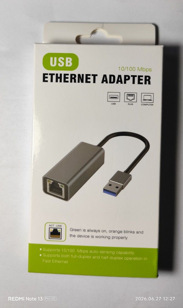 USB Ethernet Adapter 10/100 Mbps493596566021754880