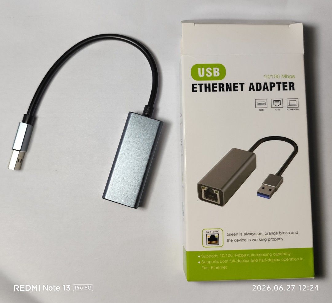 USB Ethernet Adapter 10/100 Mbps493596566021754881