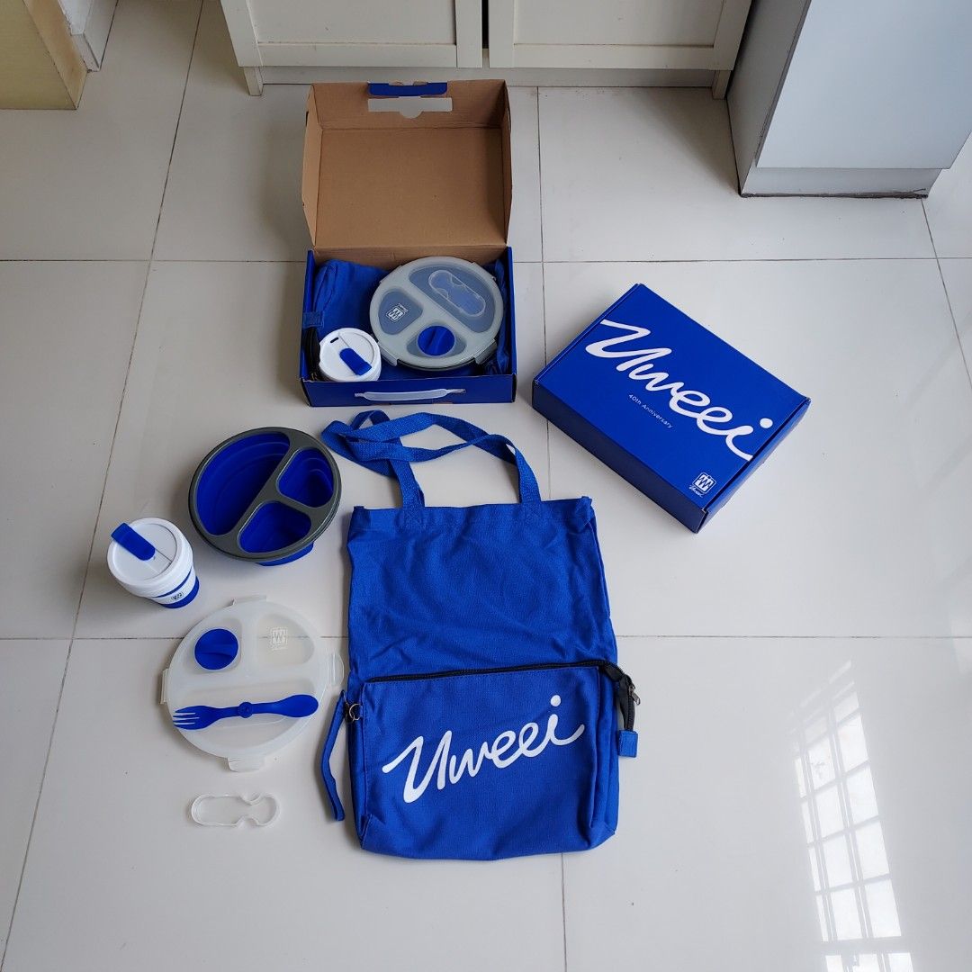Uvee Portable Collapsible Lunch Box Set with Bag494083024586680320
