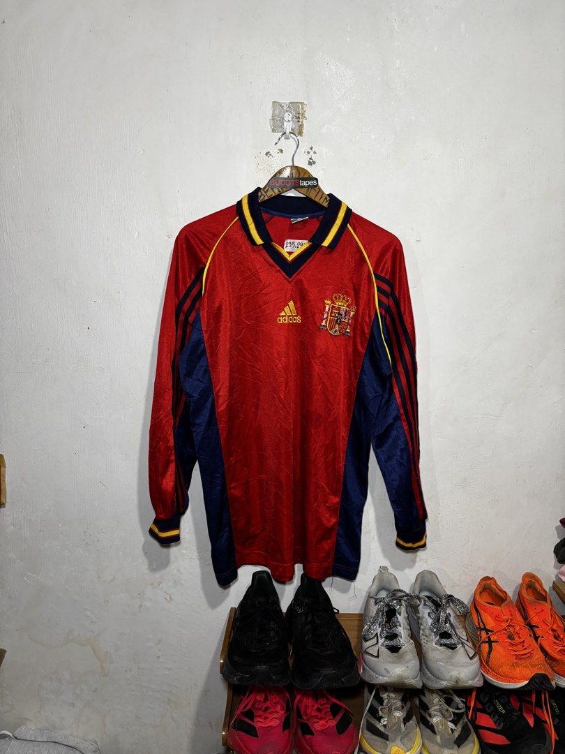 Vintage 1998 Spain Jersey (Category: Activewear) located in Calamba. Submitted by sinauna. (Listing ID 1446312190, Image 2). Description: WTS: Vintage 1998 Spain Jersey Condition/Issues: needs wash (Note: Item’s not faded. Color may vary due to lighting) Dimension: 23.5x29.5 Size on tag: xxxxx Price: Mine - 849+SF Plus shipping fee! Free shipping if you purchase more than 3 items. Also, can give you a discount in my previous listings so check it 