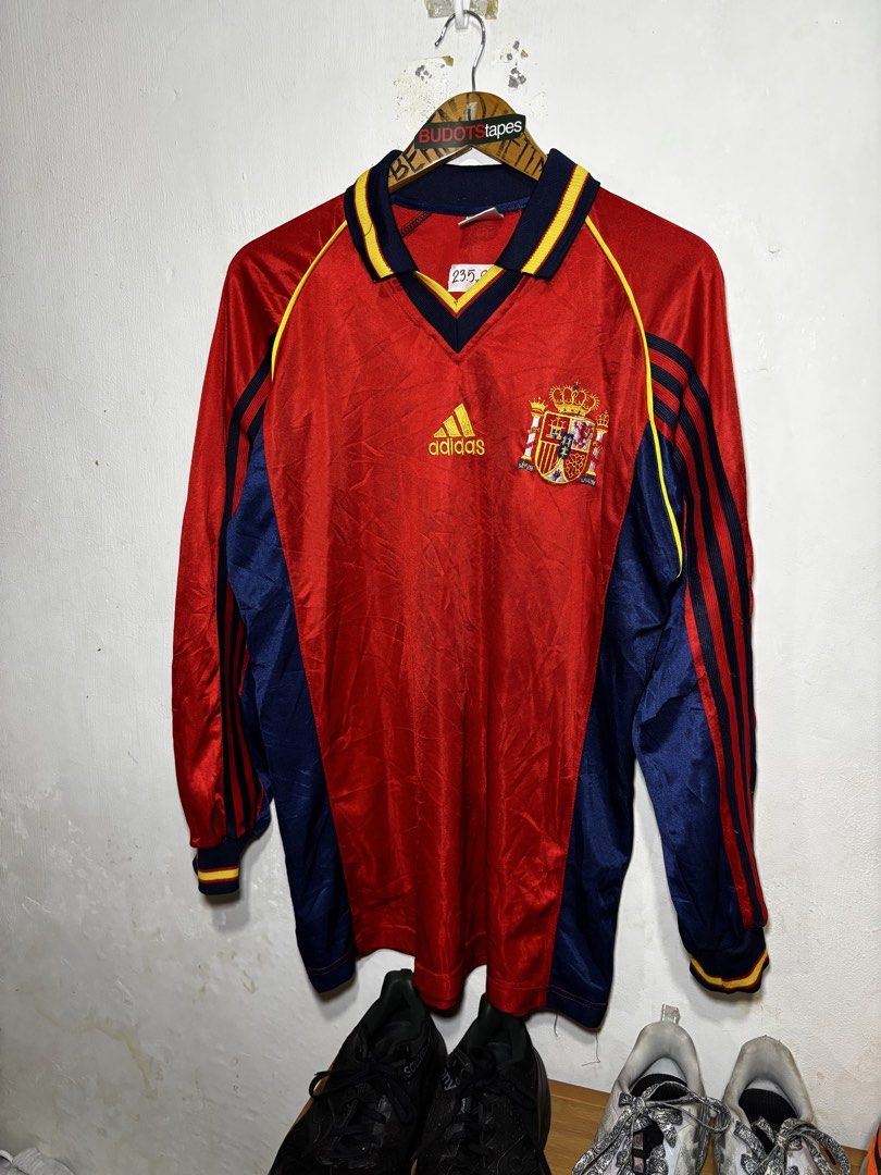 Vintage 1998 Spain Jersey (Category: Activewear) located in Calamba. Submitted by sinauna. (Listing ID 1446312190, Image 3). Description: WTS: Vintage 1998 Spain Jersey Condition/Issues: needs wash (Note: Item’s not faded. Color may vary due to lighting) Dimension: 23.5x29.5 Size on tag: xxxxx Price: Mine - 849+SF Plus shipping fee! Free shipping if you purchase more than 3 items. Also, can give you a discount in my previous listings so check it 