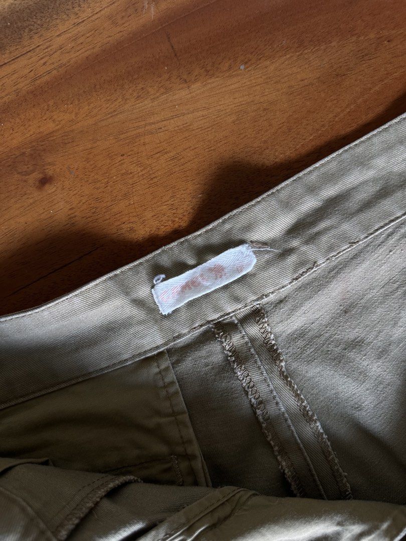 Vintage Camel Gurkha-esque Trousers (Category: Trousers) located in Antipolo. Submitted by JehoTocino (Listing ID 1446231098, Image 3). Description: Found this at a thrift in Seoul, South Korea. Unsure of the provenance of the piece, but has a unique waistband enclosure that emulates a Gurkha and has a button-fly instead of a zip-fly. MEASUREMENTS (in inches): Waist (across) — 16.5 Rise — 11.5 Outseam (total length) — 38.5 Thigh — 12.5 Hem — 7.5.