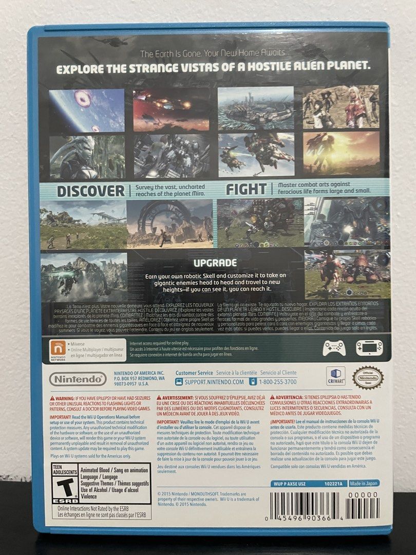 Xenoblade Chronicles X (Wii U) (Category: Nintendo) located in Quezon City. Submitted by cmbgonzales (Listing ID 1446197314, Image 3). Description: Xenoblade Chronicles X for Nintendo Wii U Opened (walang wrap) but never used/played. GCash only. For Makati, pwedeng meet-up. For MM, Lalamove. If outside MM, let's talk. Sagot ng buyer yung delivery fee. RFS: Decluttering.