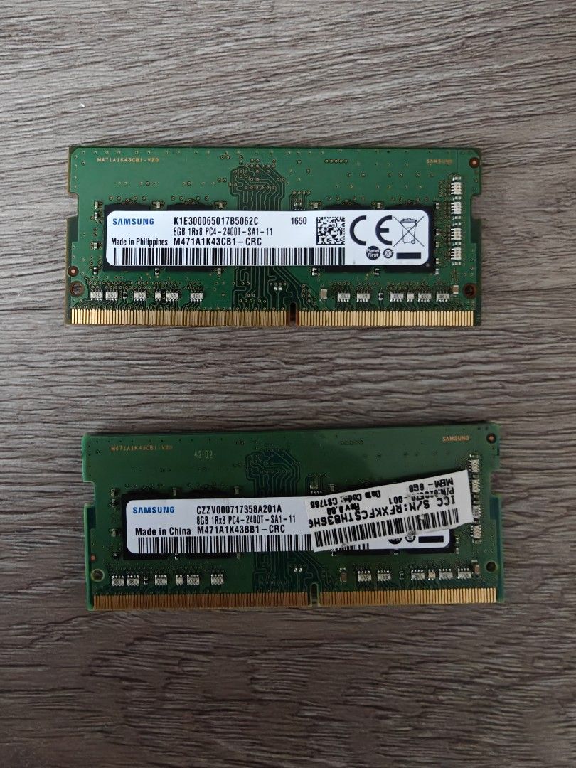 2x Samsung 8GB DDR4 Laptop RAM Modules494768037226106880