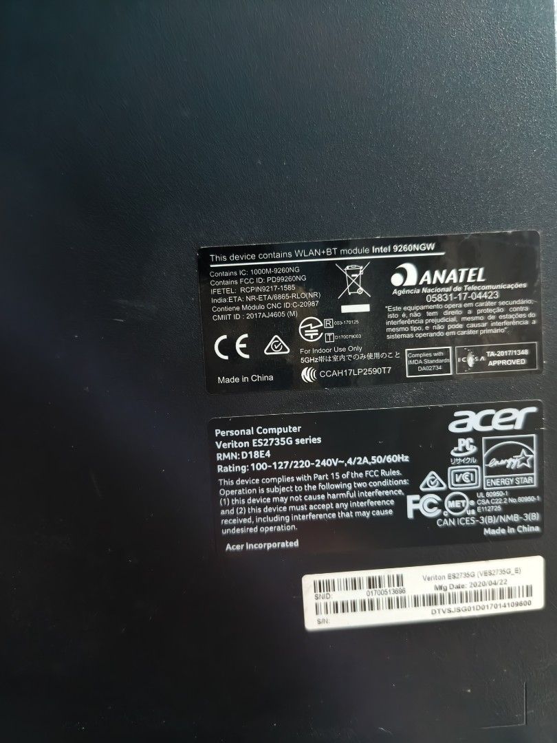 Acer Veriton ES2735G Personal Computer494774049948968961
