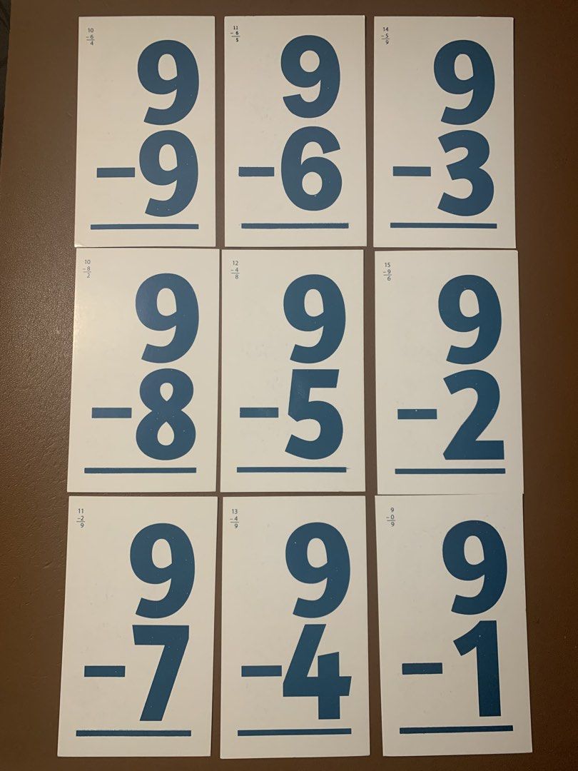 Addition, Subtraction, Multiplication & Division Flash Cards (Take All) (Category: Educational & Learning Toys) located in Taytay. Submitted by from.ellas.shelf (Listing ID 1446464876, Image 3). Description: Previously bought from NBS. Please read the conditions of each flash card set: ➕Addition Flash Cards - well-used, has signs of wears - slightly flimsy - some marks - no major creases ➖Subtraction Flash Cards - lightly-used - minor marks - no 