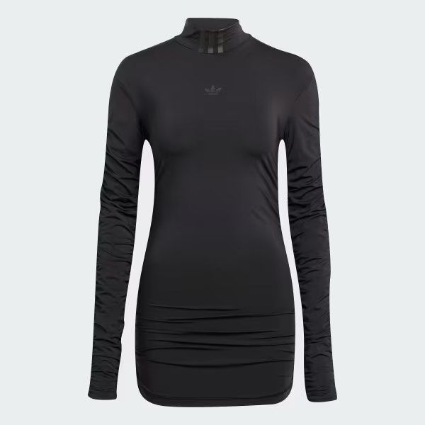 Adidas Ruched Long Sleeve Turtleneck Top Black (Category: Longsleeves) located in Kuala Lumpur. Submitted by supsupwater (Listing ID 1446517081, Image 2). Description: - Black Adidas long sleeve top size S - Retail 249 > 180 - Ruched detailing on sleeves and body for a flattering fit - Subtle Adidas logo on the chest - Versatile: great for layering or wearing on its own - Very stylish and modern design.