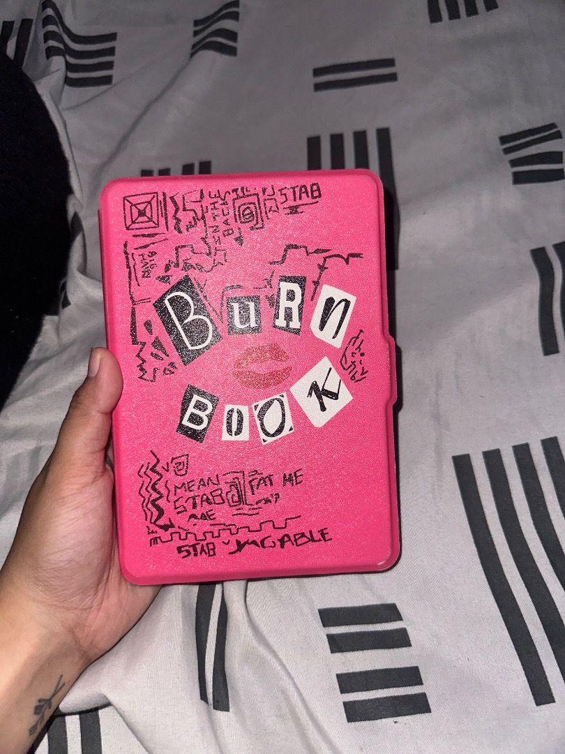 Amazon Kindle Paperwhite (6th Gen) with Custom "Burn Book" Case (Category: E-Readers) located in Caloocan City. Submitted by songofheli (Listing ID 1446490385, Image 1). Description: - Kindle Paperwhite (6th Generation) - Custom pink 'Burn Book' case (Mean Girls inspired) - Password protected screen - Plenty of storage space - Ideal for reading on the go.