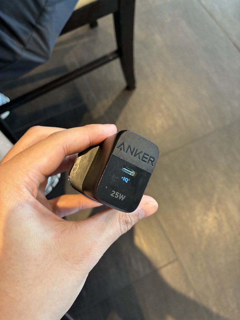 Anker 25 watts Adapter For Sale Type C (Category: Cables & Adaptors) located in Quezon City. Submitted by ogoriginalcollector (Listing ID 1446379944, Image 2). Description: No issues Original Bought in Anker 350 only Lalamove GCash or Pickup via COD QC Area.