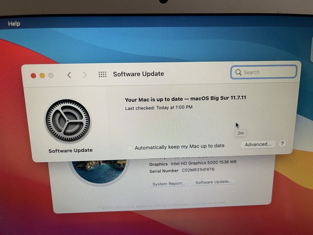 Apple MacBook Air Laptop Silver494751425066455046