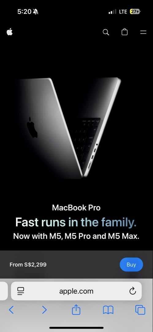 Apple MacBook Pro 14-inch M5 Pro 16GB Memory 512GB Storage