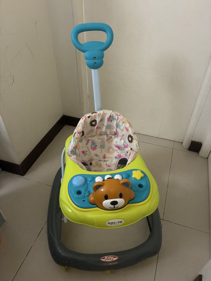 Apruva Walker (Category: Infant Playtime) located in Pasig City. Submitted by gojudook34 (Listing ID 1446358381, Image 2). Description: Apruva Walker ₱1,299 issue: d gumagana ung sounds/lights nung toy. other than that all good For pickup only Loc: Kapitolyo, Pasig.