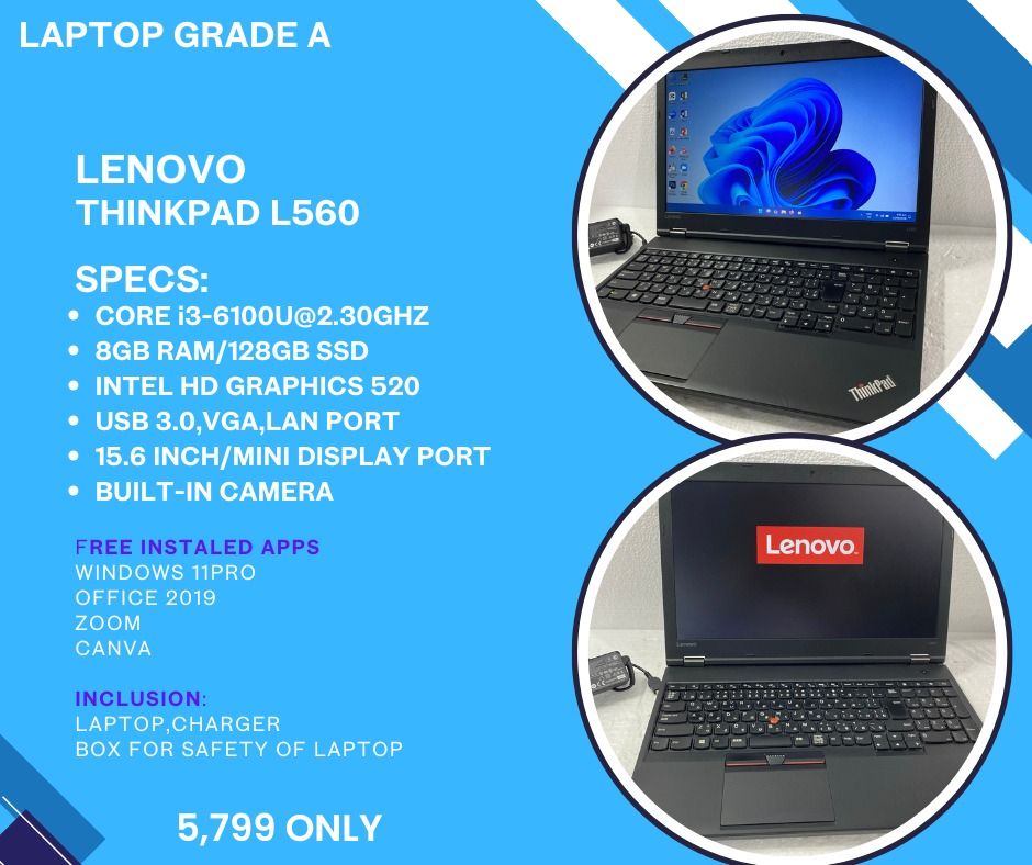 ASSORTED GRADE A LAPTOP DECLARE GOOD AS NEW (Category: Laptops & Notebooks) located in Cavite. Submitted by maxx_laptop (Listing ID 1446461344, Image 2). Description: GRADE A LAPTOP ASSORTED BRAND & SPECS ALL DETAILS NASA PICTURE NA!! STARTING PRICE 5,500 FOR MORE DETAILS PM OR CALL 09270688009.