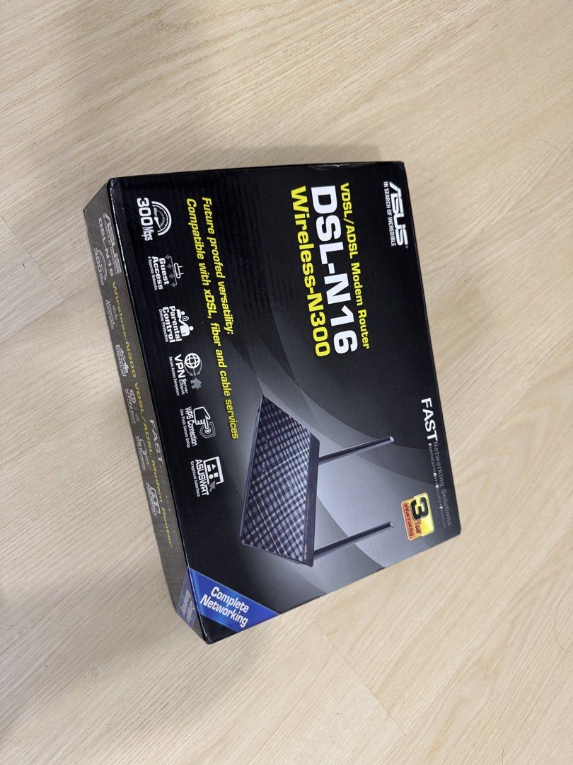 Asus DSL-N16 (Category: Networking) located in Batu Arang. Submitted by musouint (Listing ID 1446496988, Image 1). Description: Asus DSL-N16 Router * 📦 Barang baru (dibeli tahun 2021) * 📶 Model: Asus DSL-N16 * ⚠️ Tiada warranty * 💰 Harga: RM50 sahaja 📍 COD Serendah / Rawang 💳 Payment: Cash / Bank Transfer / SPayLater.